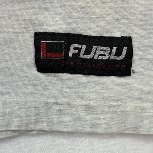 Vintage Rare FUBU Platinum Fat Albert Y2k Gray Long Sleeve Shirt XL Hip Hop - Picture 7 of 10